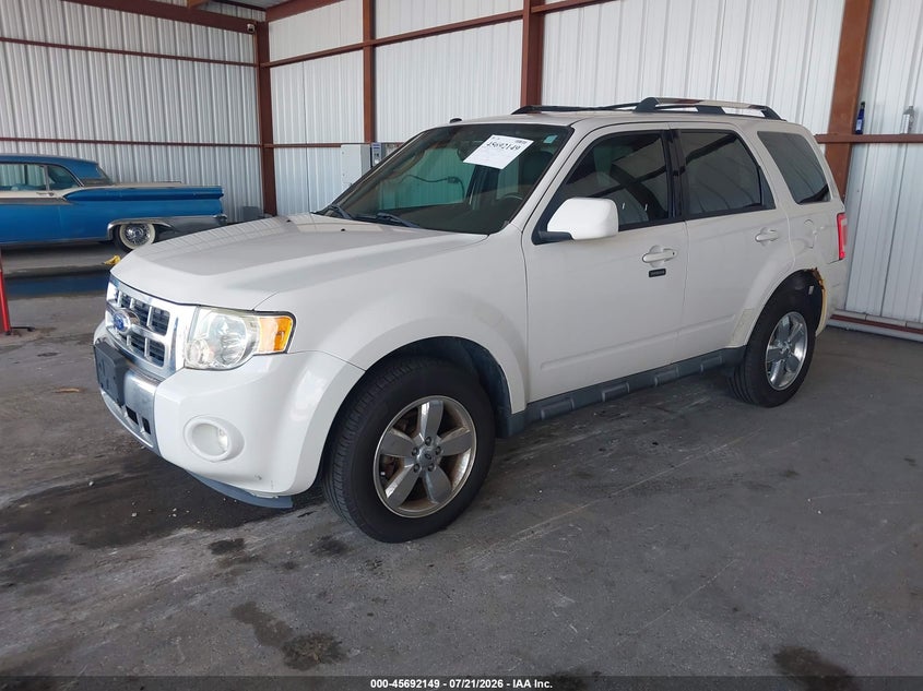 Vin: 1fmcu9eg3bkc66207, lot: 46190777, ford escape limited 20112
