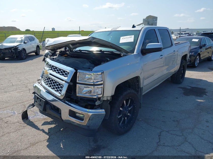 2014 Chevrolet Silverado, Удар спереду, IAAI, VIN 3GCUKREC5EG432542 — фото 2