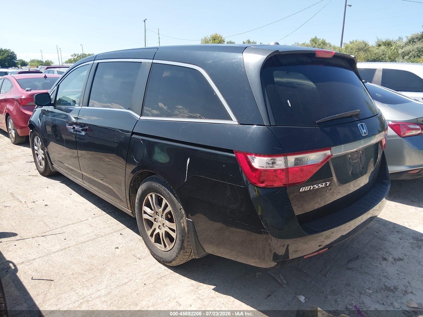 Vin: 5fnrl5h60db088348, lot: 46190834, honda odyssey ex-l 20133