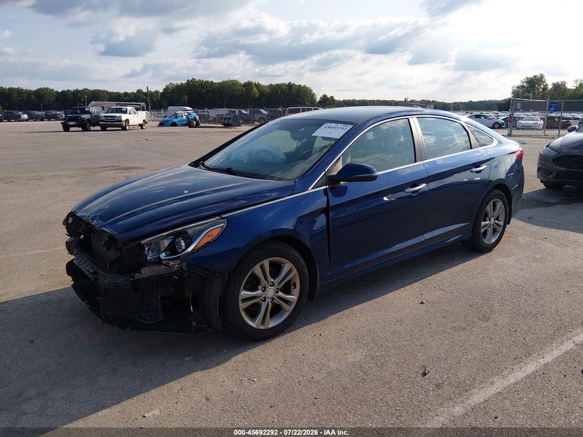 2019 Hyundai Sonata, Удар спереду, IAAI, VIN 5NPE34AF7KH729383 — фото 2