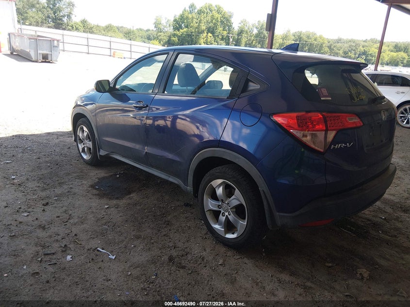 Vin: 3czru6h3xgm719111, lot: 46191118, honda hr-v lx 20163