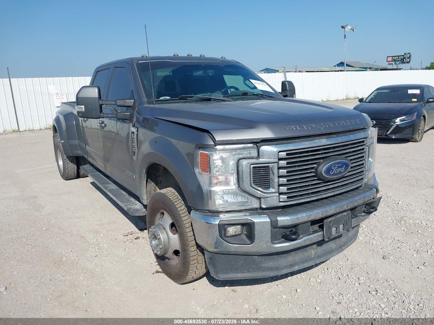 2022 Ford F-350 Lariat, Left Rear, IAAI, VIN 1FT8W3DT8NEC32394