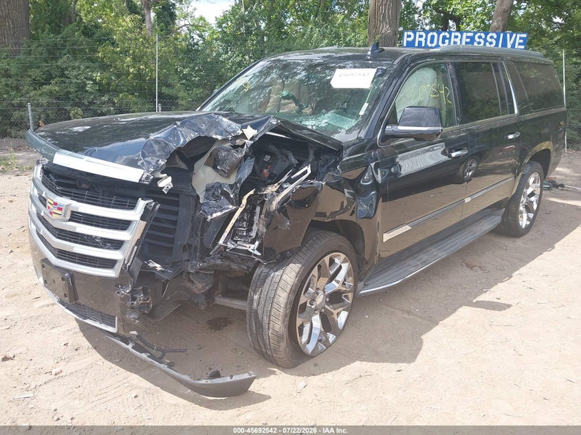 Vin: 1gys4skj5fr586160, lot: 46191170, cadillac escalade esv luxury 20152
