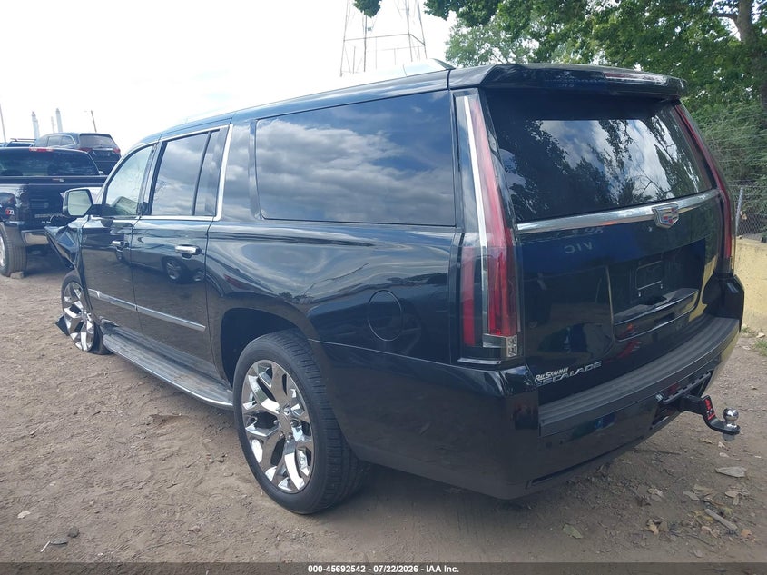 Vin: 1gys4skj5fr586160, lot: 46191170, cadillac escalade esv luxury 20153