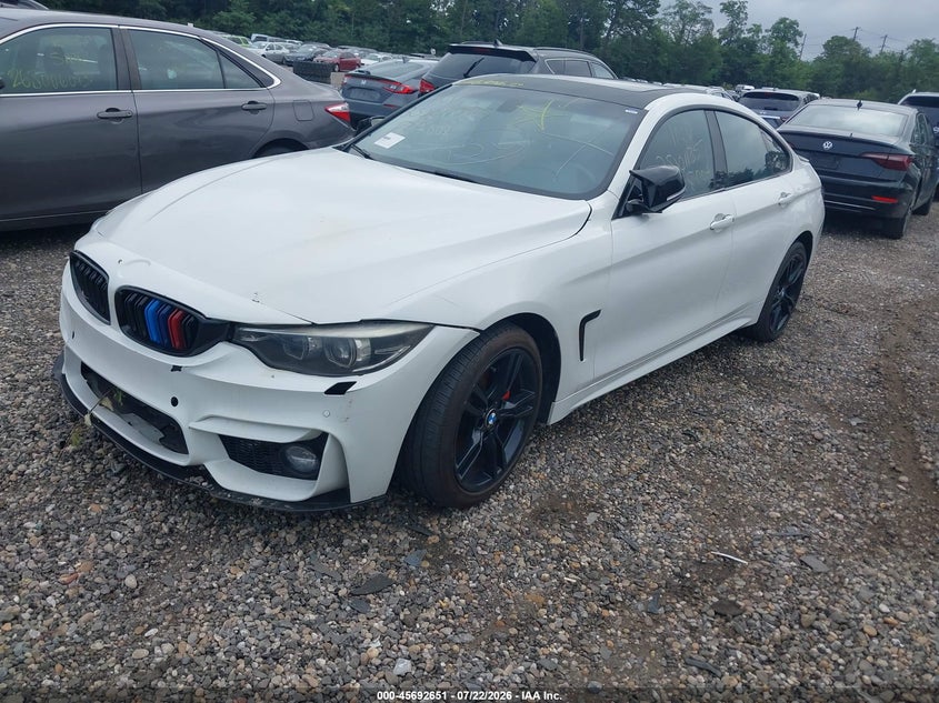 Vin: wba4j3c57jbg96580, lot: 46191279, bmw 430i gran coupe xdrive 20182
