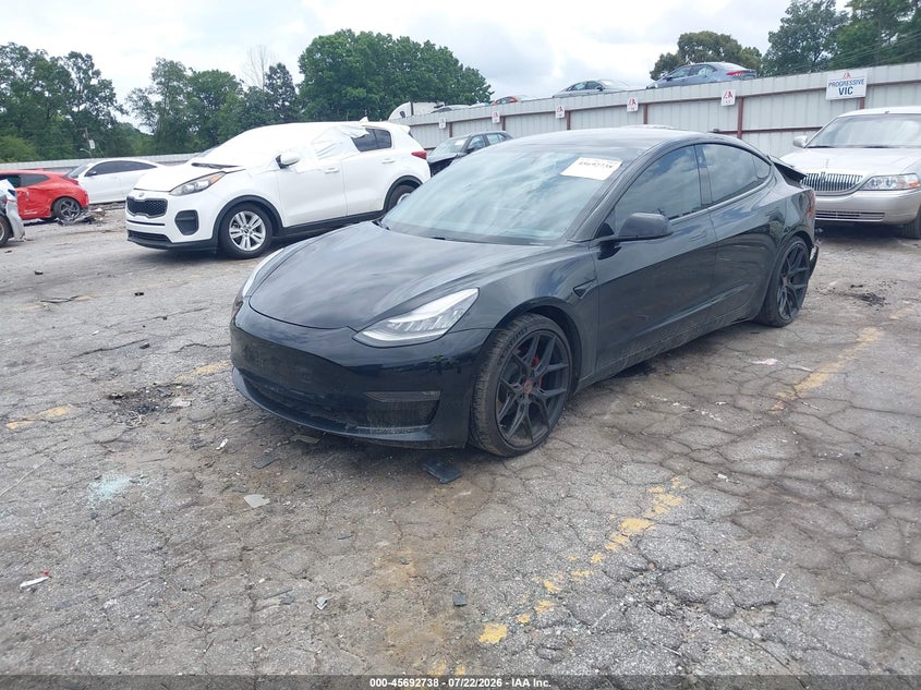 2020 Tesla Model 3, Удар сзади, IAAI, VIN 5YJ3E1EC1LF627321 — фото 2