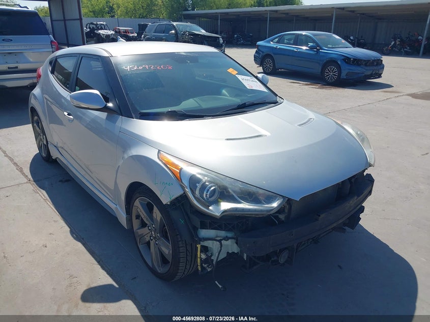 Vin: kmhtc6ae9du154508, lot: 46191436, hyundai veloster turbo w/black 2013 img_1