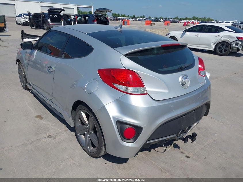Vin: kmhtc6ae9du154508, lot: 46191436, hyundai veloster turbo w/black 20133