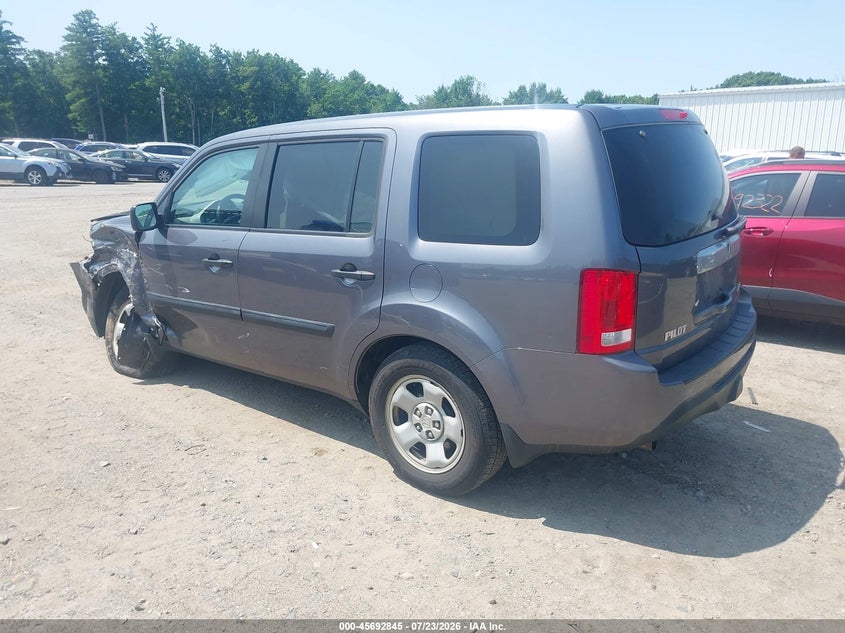 Vin: 5fnyf4h25fb067735, lot: 46191473, honda pilot lx 20153