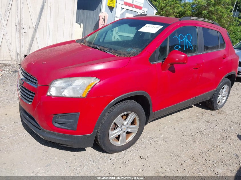 Vin: kl7cjrsb3fb204850, lot: 46191546, chevrolet trax lt 20152