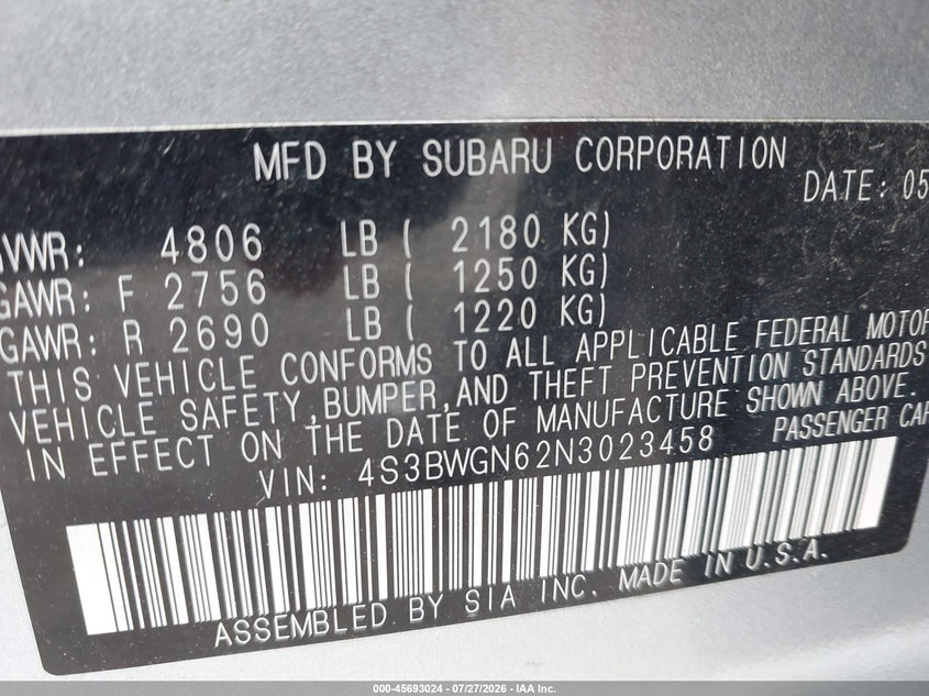 2022 SUBARU LEGACY LIMITED XT · Фото 9