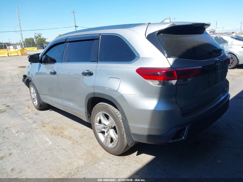 Vin: 5tddgrfh4hs023112, lot: 46191725, toyota highlander hybrid limited 20173