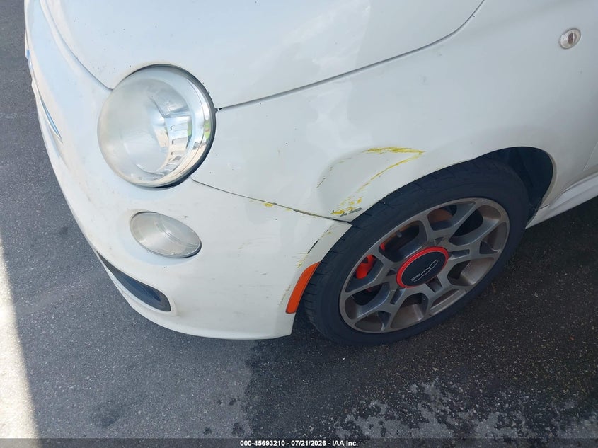 2015 Fiat 500 Sport VIN: 3C3CFFBR0FT624858 Lot: 45693210