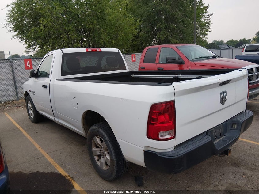 Vin: 3c6jr6dm5eg270815, lot: 46191908, ram 1500 tradesman 20143