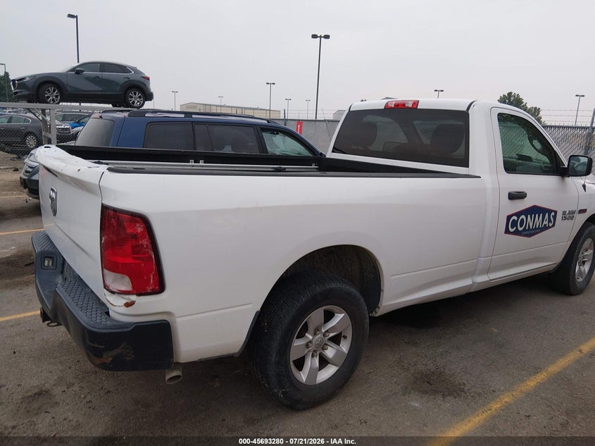 Vin: 3c6jr6dm5eg270815, lot: 46191908, ram 1500 tradesman 20144