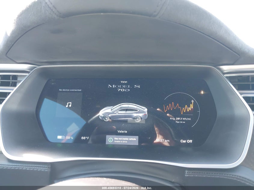 2016 TESLA MODEL S auction photo 7
