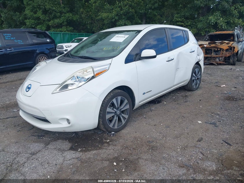 Vin: 1n4az0cp0fc323707, lot: 46191954, nissan leaf sv 20152