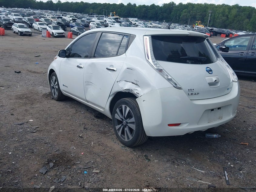 Vin: 1n4az0cp0fc323707, lot: 46191954, nissan leaf sv 20153