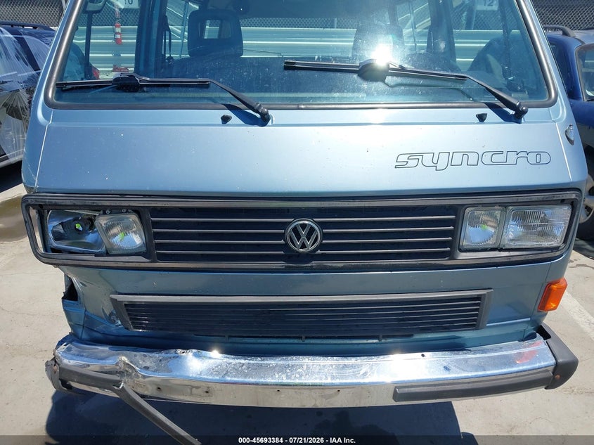 VOLKSWAGEN VANAGON 1987 VIN WV2YB0250HG056398
