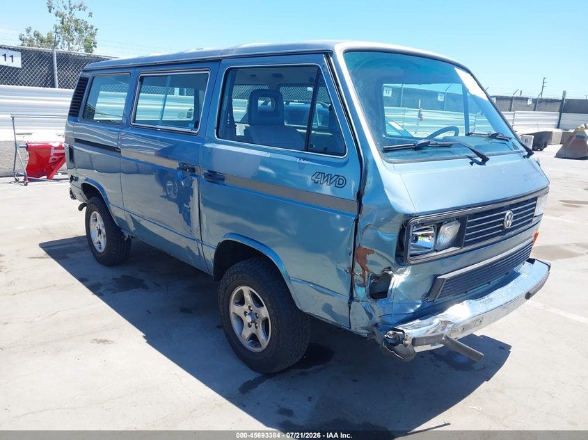 VOLKSWAGEN VANAGON 1987 VIN WV2YB0250HG056398