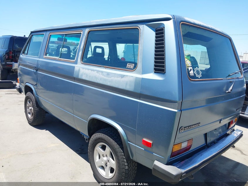 VOLKSWAGEN VANAGON 1987 VIN WV2YB0250HG056398