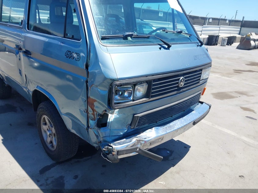 VOLKSWAGEN VANAGON 1987 VIN WV2YB0250HG056398