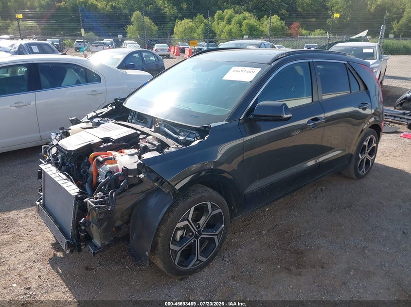 Vin: kndcr3le0p5038059, lot: 46192097, kia niro ex touring 20232