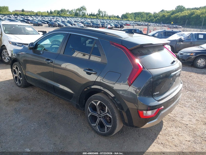Vin: kndcr3le0p5038059, lot: 46192097, kia niro ex touring 20233