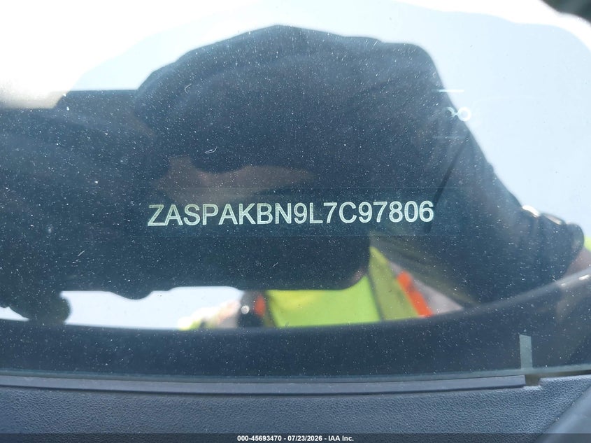 ALFA-ROMEO STELVIO 2020 VIN ZASPAKBN9L7C97806
