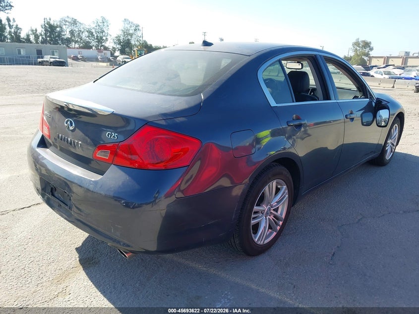 Vin: jn1dv6ap0cm701087, lot: 46192250, infiniti g25 journey 20124