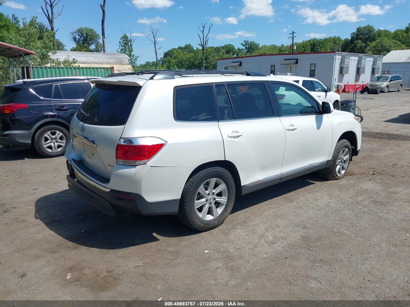 Vin: 5tdbk3eh5cs112782, lot: 46192385, toyota highlander base v6 20124