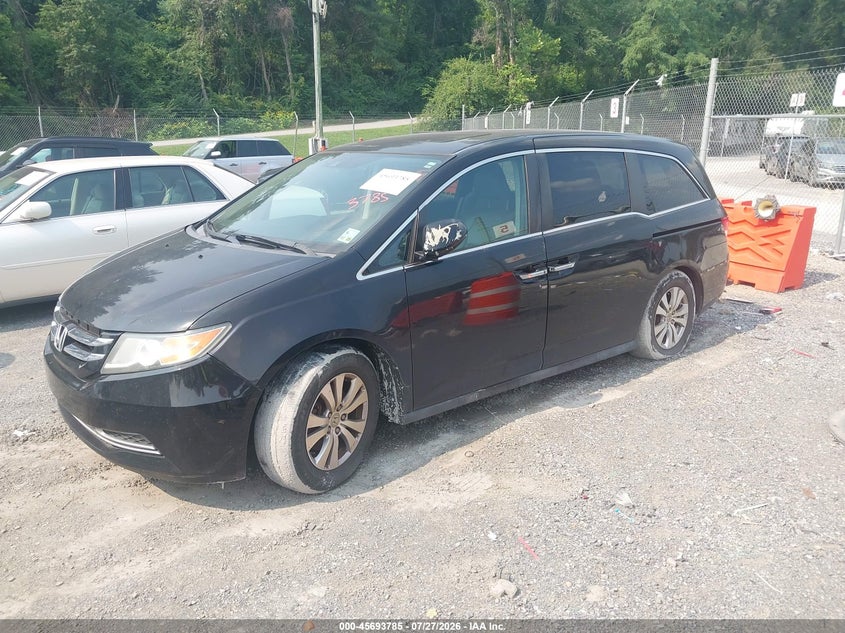 Vin: 5fnrl5h62eb055384, lot: 46192414, honda odyssey ex-l 20142