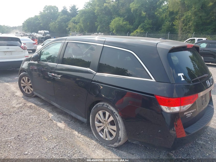 Vin: 5fnrl5h62eb055384, lot: 46192414, honda odyssey ex-l 20143