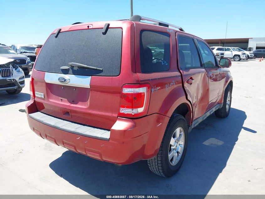 Vin: 1fmcu0e78cka62192, lot: 46192515, ford escape limited 20124