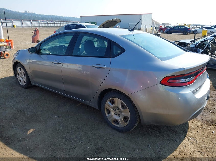 Vin: 1c3cdfaa1gd504513, lot: 46192547, dodge dart se 20163