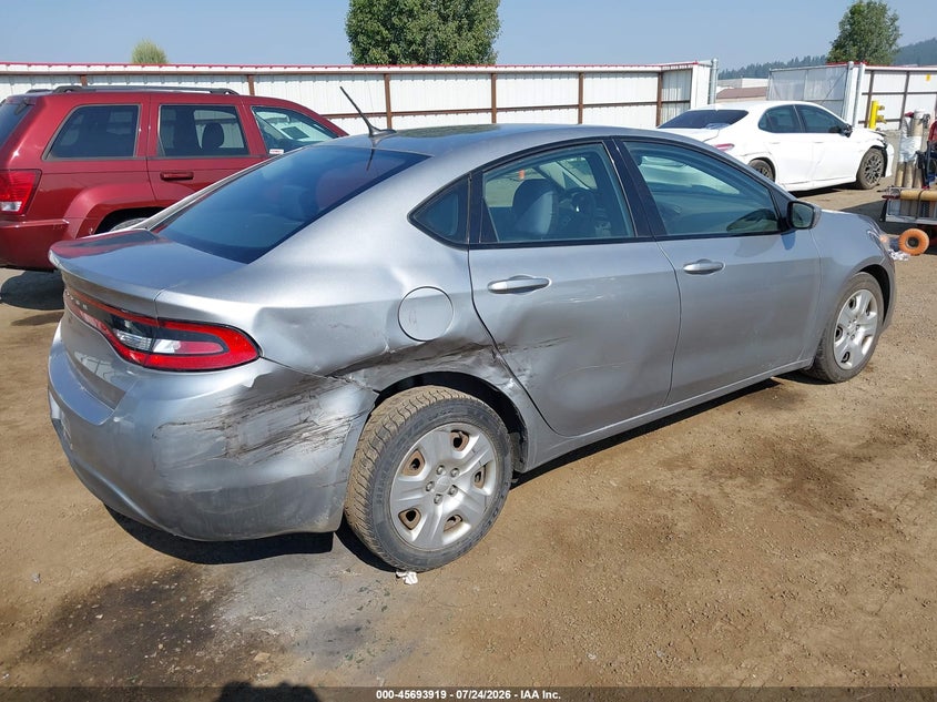 Vin: 1c3cdfaa1gd504513, lot: 46192547, dodge dart se 20164