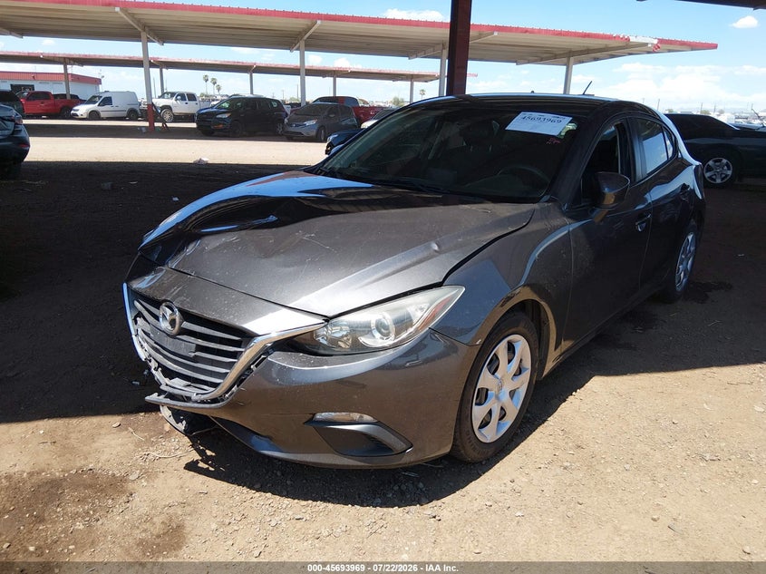 Vin: 3mzbm1k72fm224550, lot: 46192597, mazda mazda3 i sport 20152