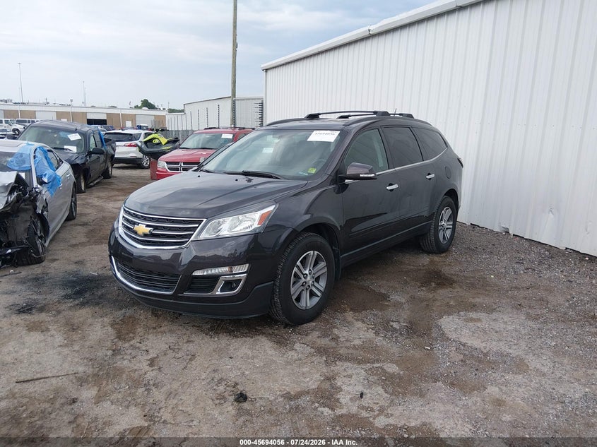Vin: 1gnkrhkd3fj380944, lot: 46192684, chevrolet traverse lt 20152