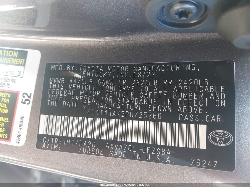 TOYOTA CAMRY - zdjęcie 9