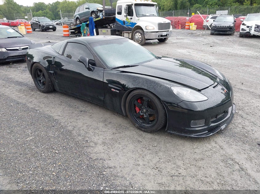 2008 Chevrolet Corvette Z06, Engine Burn, IAAI, VIN 1G1YY26E785125983