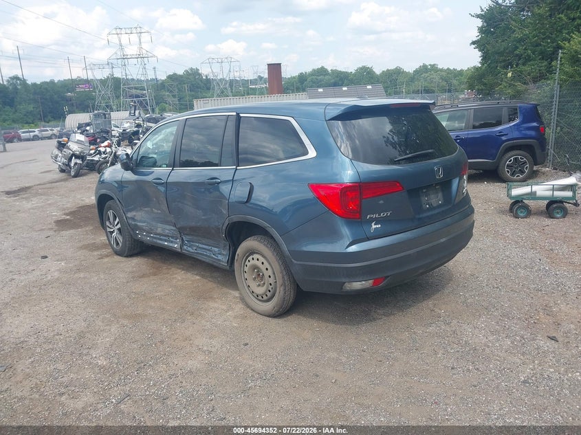 Vin: 5fnyf6h58jb030399, lot: 46192980, honda pilot ex-l 20183