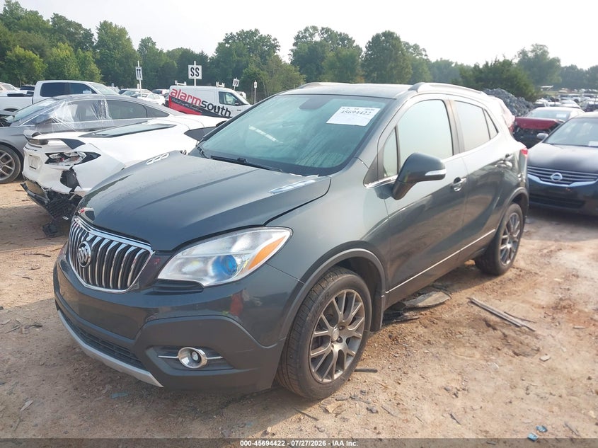 Vin: kl4cj2sm5gb600379, lot: 46193050, buick encore sport touring 20162