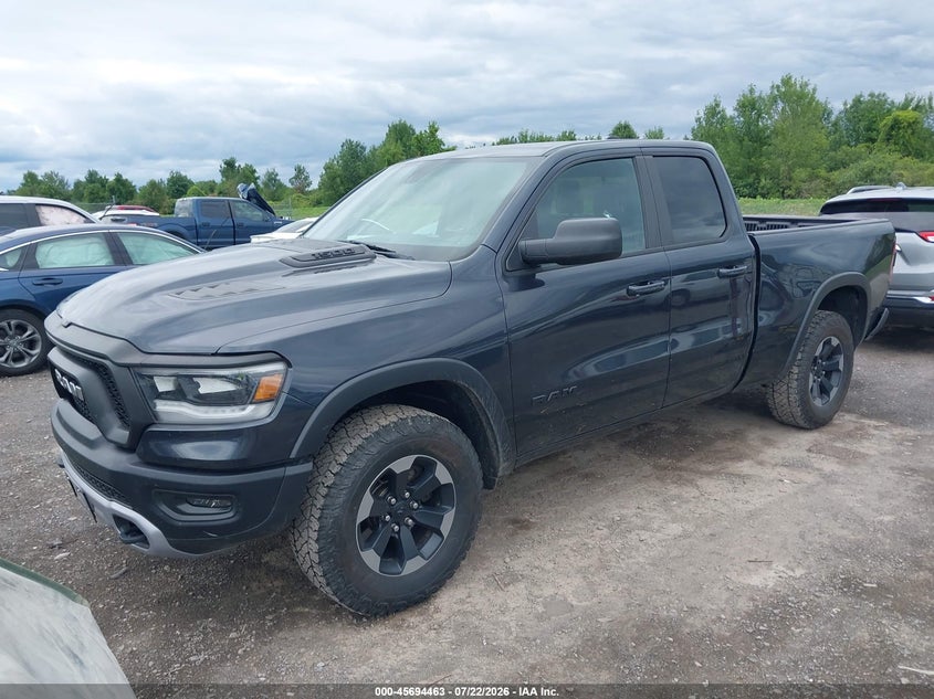 Vin: 1c6rrfeg2kn872375, lot: 46193091, ram 1500 rebel  4x4 6'4 box 20192