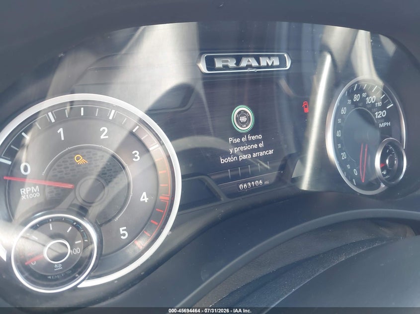 RAM 2500 2019 VIN 3C6UR5FL2KG607920