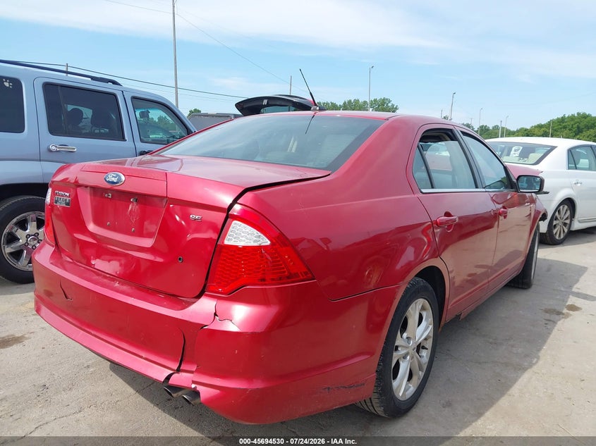 Vin: 3fahp0ha2cr174948, lot: 46193158, ford fusion se 20124