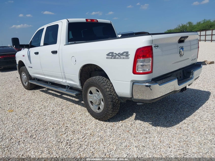 Vin: 3c6ur5cjxmg681348, lot: 46193230, ram 2500 tradesman  4x4 6'4 box 20213