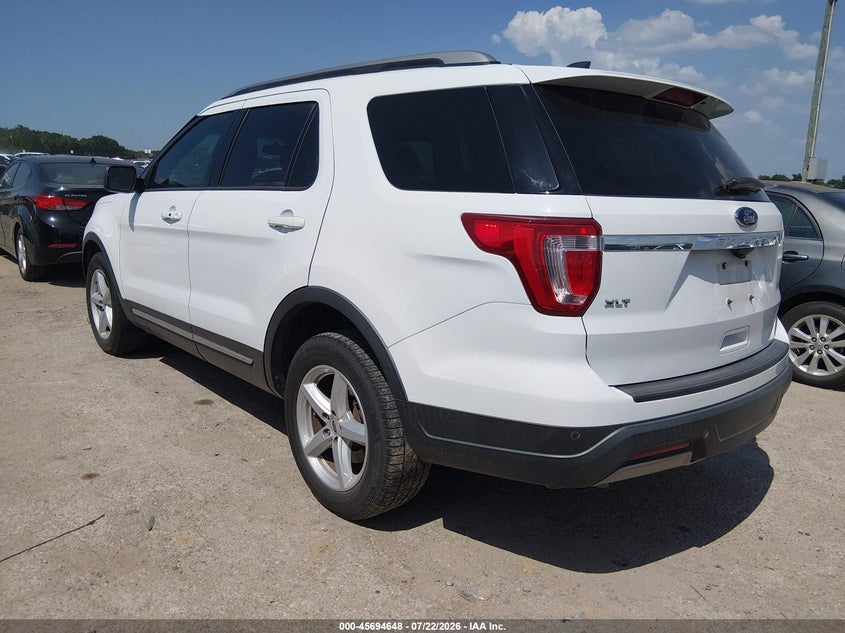 Vin: 1fm5k7d82kga08292, lot: 46193276, ford explorer xlt 20193