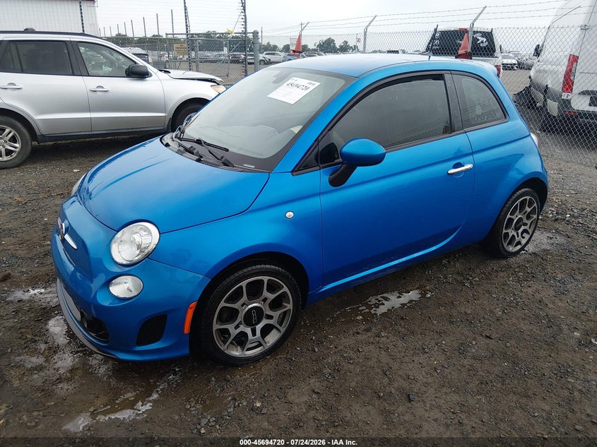 2018 Fiat 500, Град, IAAI, VIN 3C3CFFKH5JT425739 — фото 2