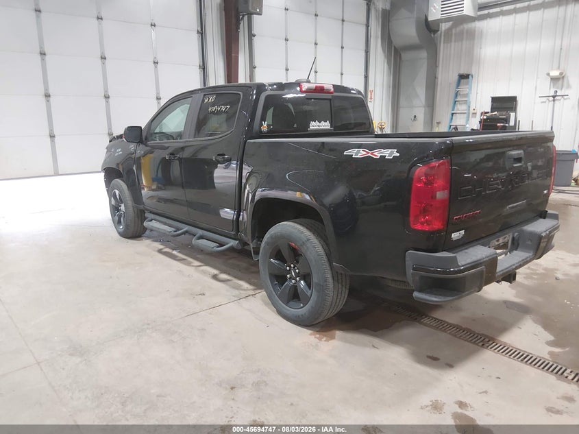 Vin: 1gcgtcen8m1100889, lot: 46193375, chevrolet colorado 4wd  short box lt 20213
