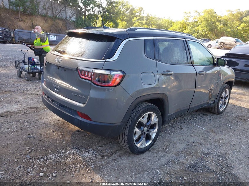 Vin: 3c4njdcb9mt605019, lot: 46193413, jeep compass limited 4x4 20214